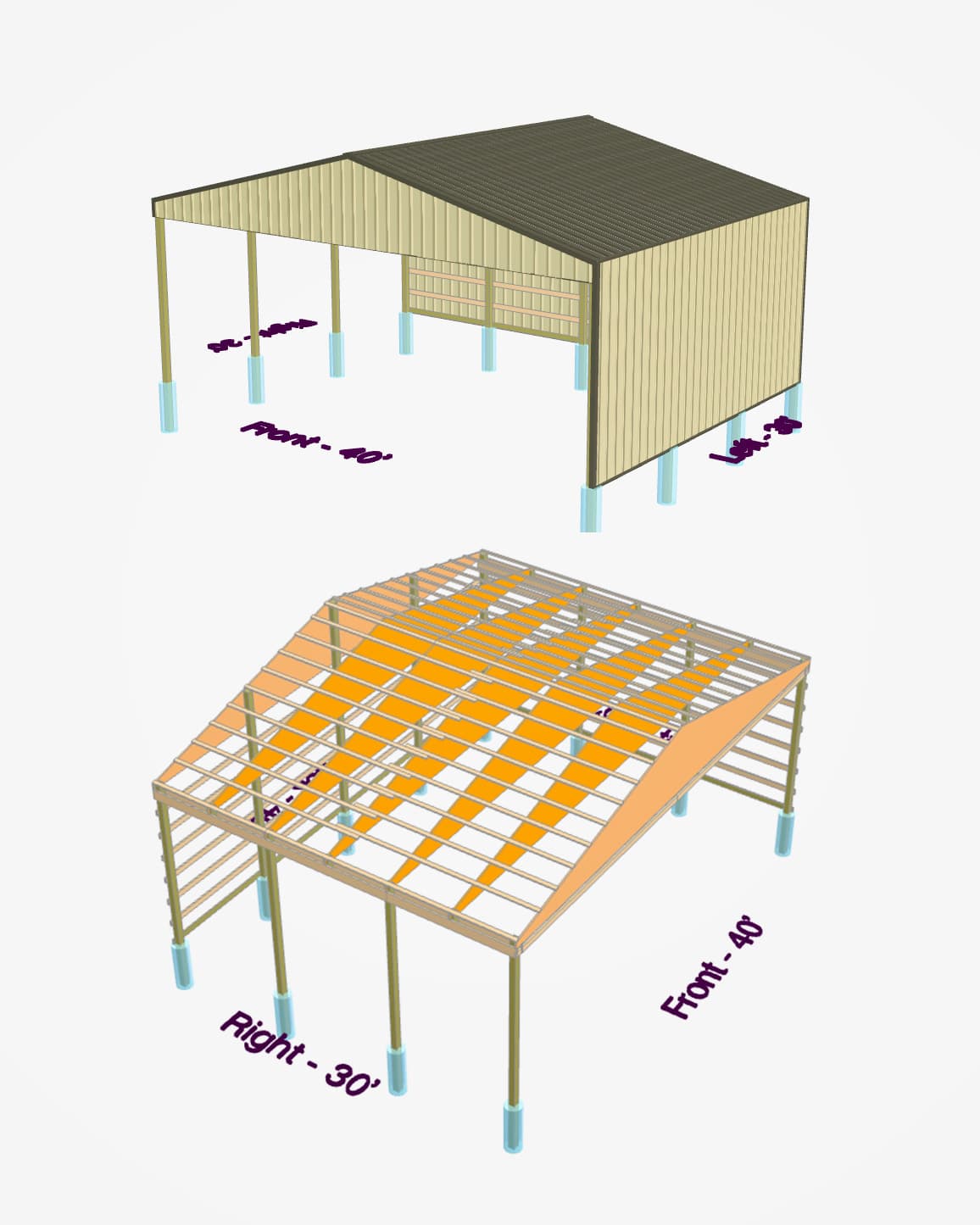 Open Side Post Frame Building - Barn in Valley Falls, KS
